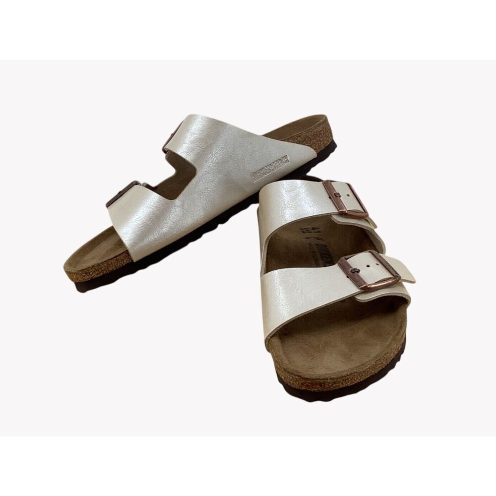 Birkenstock Womens Arizona Graceful Birko-Flor Slide Leather Sandals Size 41 EU - Picture 2 of 8